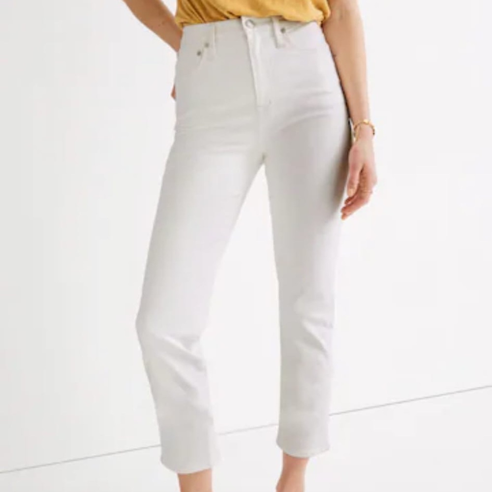 Madewell Women's High-Rise White Jeans